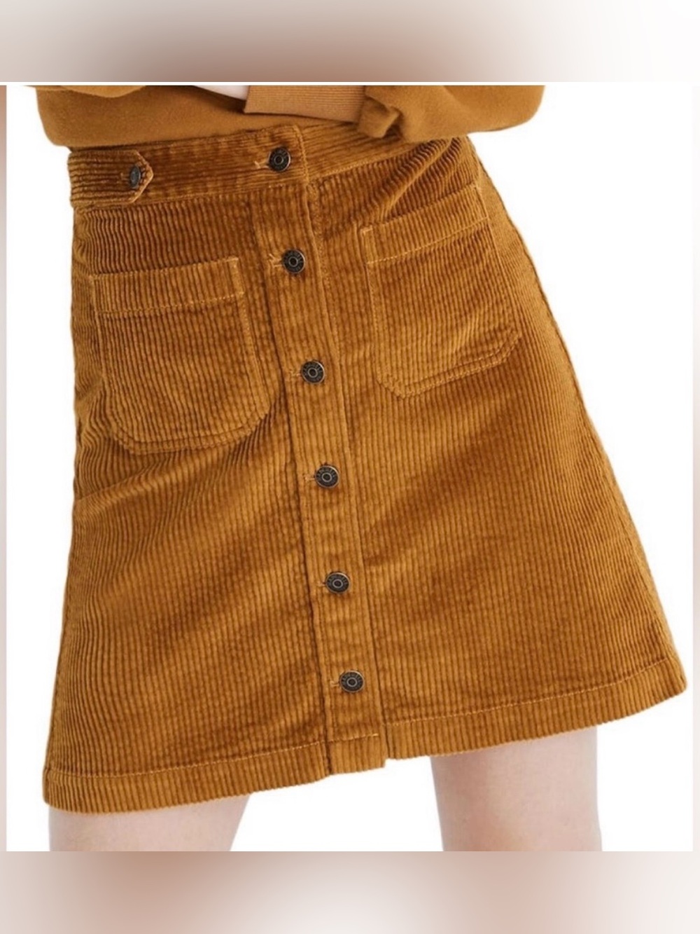 Madewell Patch Pocket Corduroy Mini Skirt Size 0 🍂🍁🍂